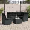 Image de vidaXL Salon de jardin 6 pcs noir