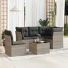 Image de vidaXL Salon de jardin 6 pcs Gris clair