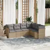 Image de Salon de jardin VIDAXL - 6 pcs - Coussins beiges