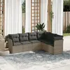 Image de VIDAXL Salon de jardin 6 pcs - Gris résine tressée