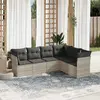 Image de vidaXL Salon de jardin 6 pcs - Gris Clair Résine Tressée