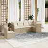 Image de VidaXL Salon de jardin 6 pcs - Beige