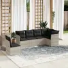 Image de vidaXL Salon de jardin 6 pcs - Gris clair