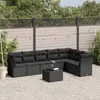 Image de vidaXL Salon de jardin 8 pcs - Noir