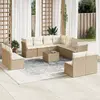 Image de vidaXL Salon de jardin 12 pcs - Beige