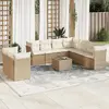Image de VIDAXL Ensemble Salon de Jardin 10 pcs - Beige