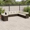 Image de VIDAXL Salon de jardin 11 pcs - Marron résine tressée