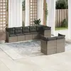 Image de vidaXL Salon de jardin 8 pcs - Gris