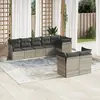 Image de vidaXL Salon de jardin 8 pcs - Gris clair résine tressée