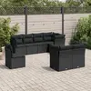 Image de vidaXL Salon de jardin 8 pcs - Résine tressée noire
