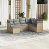 Image de VIDAXL Salon de jardin 7 pcs - Beige