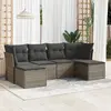 Image de vidaXL Salon de jardin 6 pcs - Gris