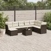 Image de vidaXL Ensemble de jardin 9 pcs - Résine tressée - Marron