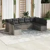 Image de vidaXL Salon de jardin 9 pcs - Gris