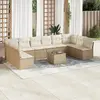 Image de vidaXL Salon de jardin 11 pcs résine tressée