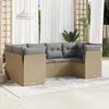 Image de vidaXL Salon de jardin - 6 pièces - Beige