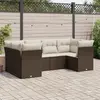Image de VIDAXL Salon de jardin avec coussins 6 pcs - Marron