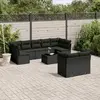 Image de vidaXL Salon de Jardin 10 pcs - Noir