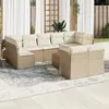 Image de Vidaxl Ensemble Salon de Jardin 10 pcs - Beige Résine Tressée