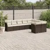 Image de vidaXL Salon de jardin 9 pcs - Marron