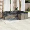 Image de vidaXL Ensemble de jardin avec coussins 10 pièces - Gris