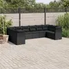 Image de vidaXL Salon de jardin 10 pcs - Noir