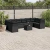 Image de VIDAXL Ensemble Salon de Jardin 11 pcs - Noir