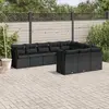 Image de VIDAXL Salon de jardin 10 pcs - Noir Résine Tressée