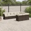 Image de VIDAXL Salon de jardin 10 pcs avec coussins - Marron résine tressée