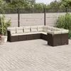 Image de vidaXL Salon de jardin - Résine tressée - Marron - 10 pcs