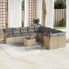 Image de vidaXL Salon de jardin 11 pcs - Beige