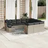 Image de vidaXL Salon de jardin 11 pcs - Gris clair
