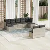 Image de vidaXL Salon de jardin 9 pcs - Gris clair