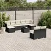 Image de vidaXL Salon de jardin 10 pcs - Noir