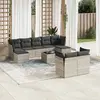 Image de VidaXL 10 pcs Salon de jardin avec coussins - Gris clair