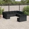 Image de VIDAXL Salon de jardin 11 pcs Noir Résine tressée
