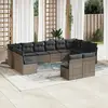 Image de vidaXL Salon de jardin 12 pcs - Gris