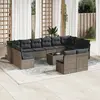 Image de VIDAXL Salon de jardin avec coussins 13 pcs gris