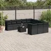 Image de vidaXL Salon de jardin 12 pcs - Noir