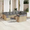 Image de vidaXL Salon de jardin 13 pcs - Beige