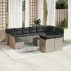 Image de Vidaxl Ensemble Salon de Jardin 13 pcs - Gris Clair Résine Tressée