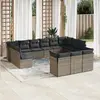 Image de vidaXL Salon de jardin 13 pcs gris