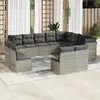 Image de vidaXL Salon de jardin 12 pcs - Gris clair