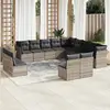 Image de VIDAXL Salon de jardin 13 pcs - Gris clair