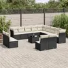 Image de VIDAXL Salon de jardin 14 pcs - Noir