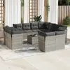 Image de VidaXL Salon de jardin 12 pcs   Gris clair