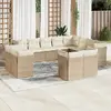 Image de VIDAXL Salon jardin résine tressée beige - 12 pièces