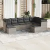 Image de vidaXL Salon de jardin 9 pcs - Gris clair