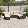 Image de Salon de jardin vidaXL 9 pcs - Marron