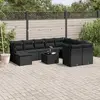 Image de vidaXL Salon de jardin 11 pcs noir